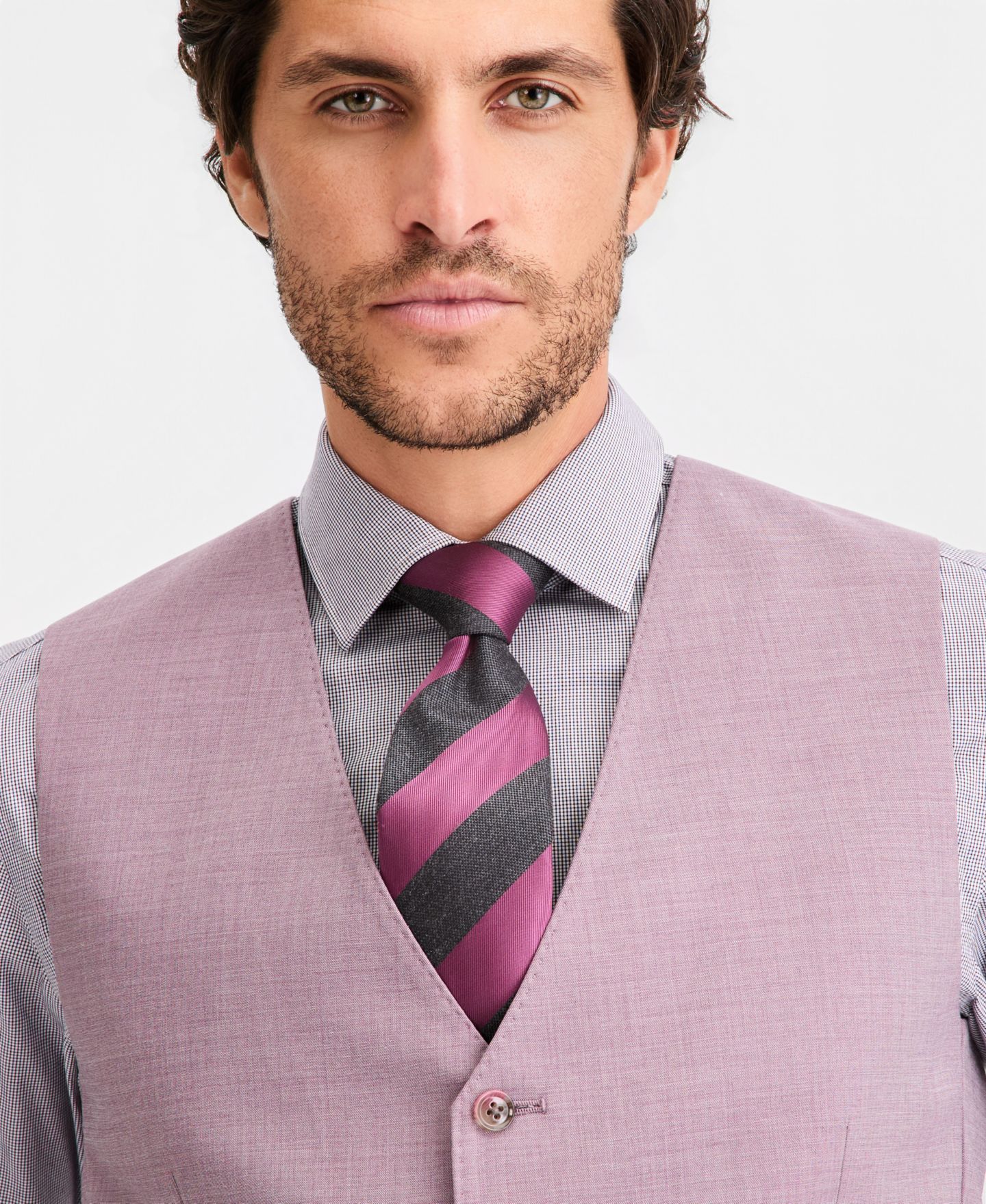 Мужской жилет Tayion Collection Classic-Fit Suit Separate Vest, цвет: Коралловый — фото 2