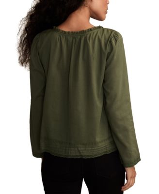 Women's Long Sleeve Lace Swing Top