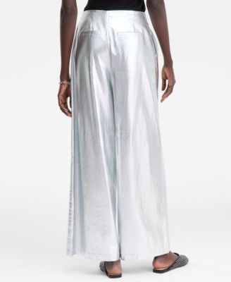 Women's Metallic Wide-Leg Pants, Macy's Exclusive