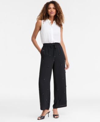 Women's Embellished Drawstring Pants, Macy's Exclusive