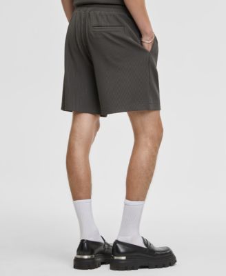 Men's Textured Knit 7" Drawstring Shorts, Macy's Exclusive