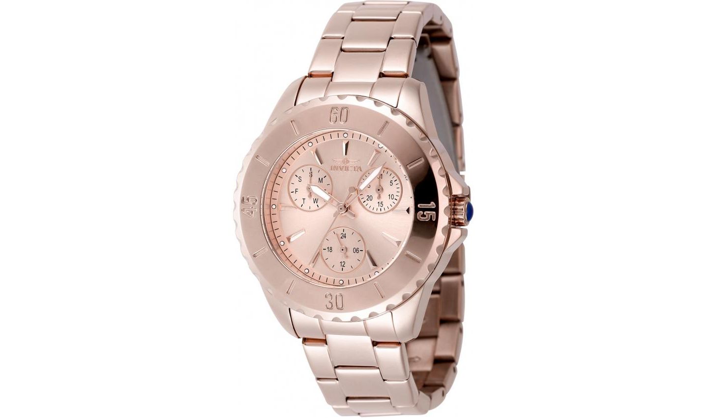 Женские часы Invicta 48403 Angel Quartz Chronograph Rose Gold Dial, цвет: Золотой — фото 2