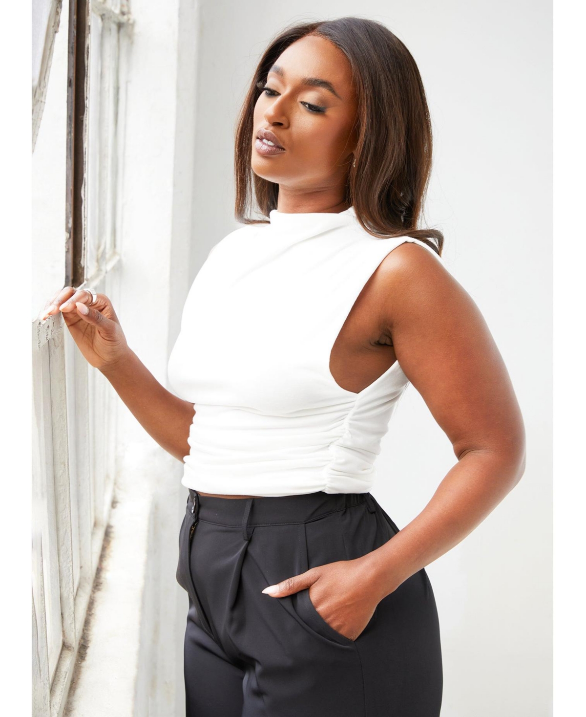 Rebdolls Plus High Neck Full Length Top