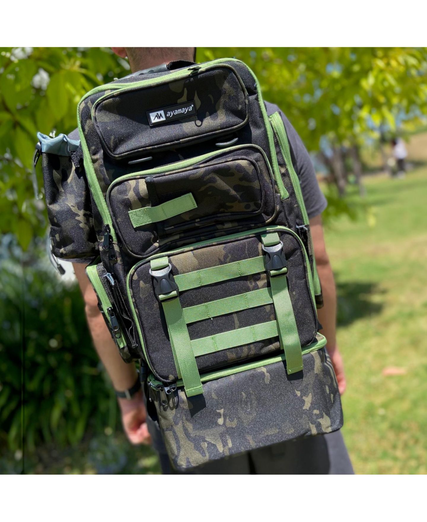Рюкзак Ayamaya TackleChill Pro 2-in-1 Fishing with Cooler – 45L Tackle Storage, Built for Organized Outdoor Getaways, цвет: Камуфляжный — фото 3