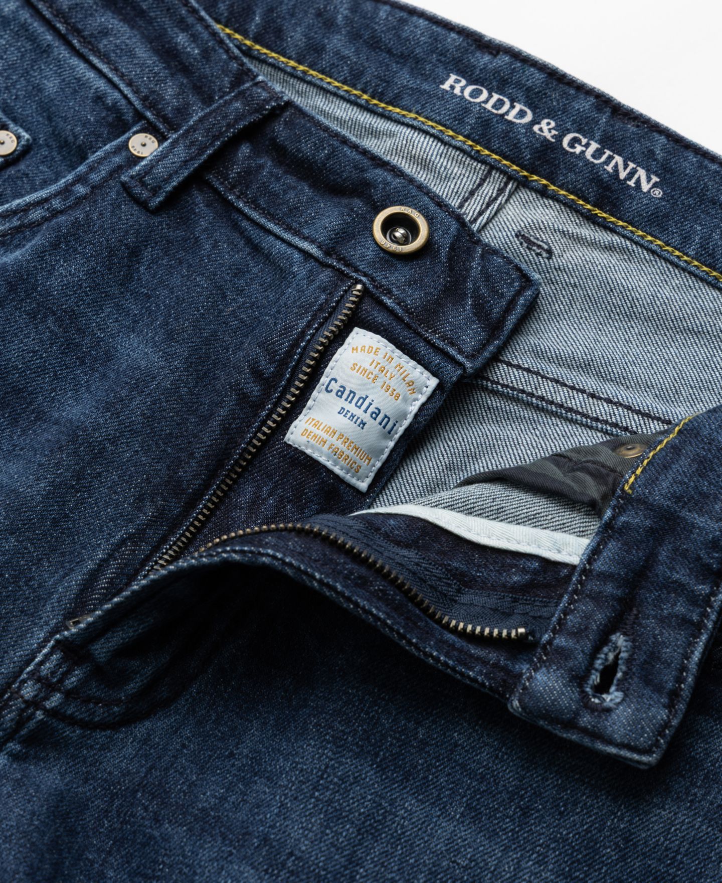 Мужские джинсы Rodd & Gunn Owaka Straight Fit Denim Jeans, цвет: Насыщенный синий — фото 4
