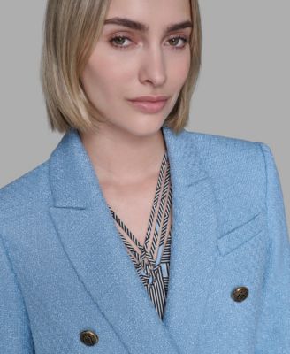 Women's Lapel Collar One-Button Cropped Jacket