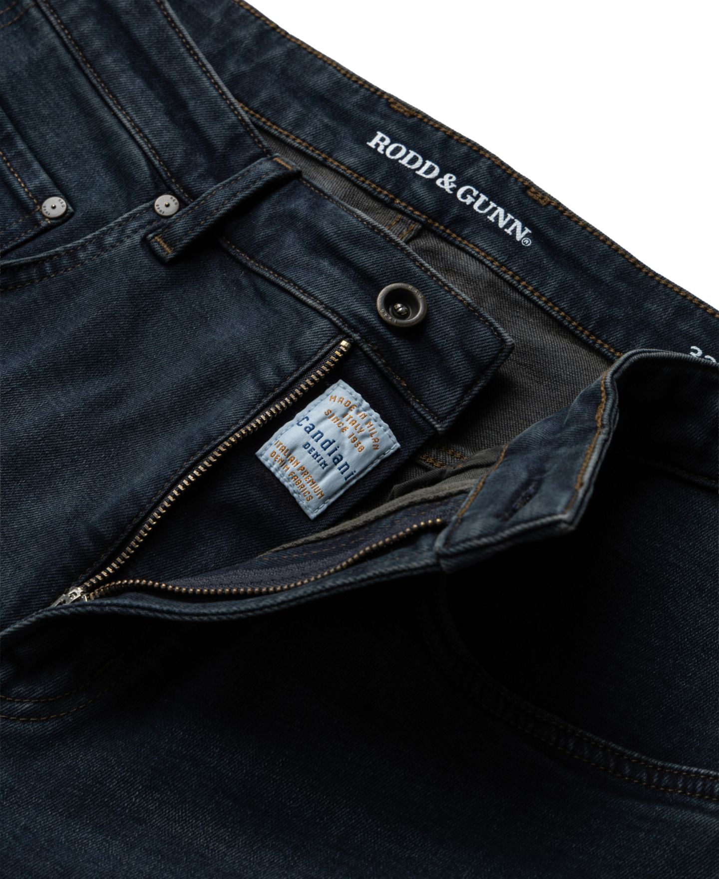 Мужские джинсы Rodd & Gunn Linden Relaxed Denim Jeans, цвет: Синий / Чёрный — фото 25