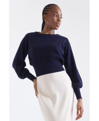 Women's Rosa Ribbed 100% Cashmere Sweater