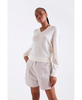 Women's Vee V-Neck 100% Cashmere Sweater