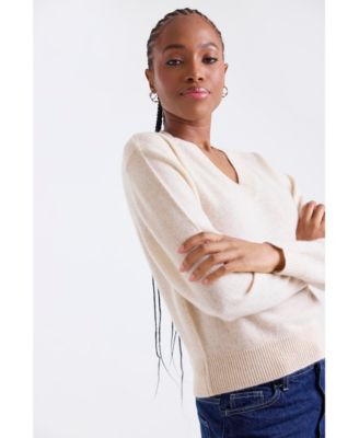 Women's Vee V-Neck 100% Cashmere Sweater