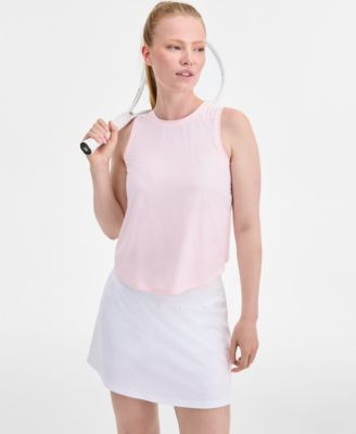 Women's Crewneck Back-Slit Knit Tank Top, Macy's Exclusive