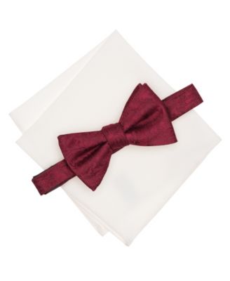 Kingston Tonal Floral Bow Tie and Pocket Square Set
