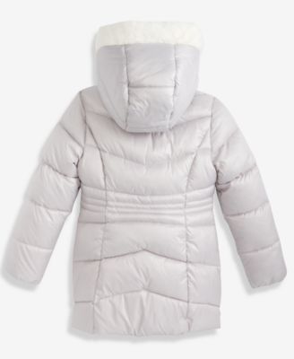 Girls 7-16 Stadium Puffer Jacket With Faux-Fur Trim