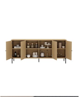 Magnolia 70.9" Wood Modern 8-Shelf Sideboard