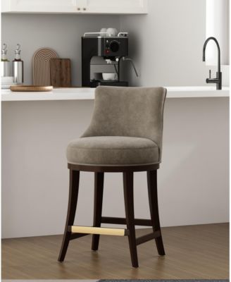 Lucia 37.2" Chenille Upholstered Counter Stool