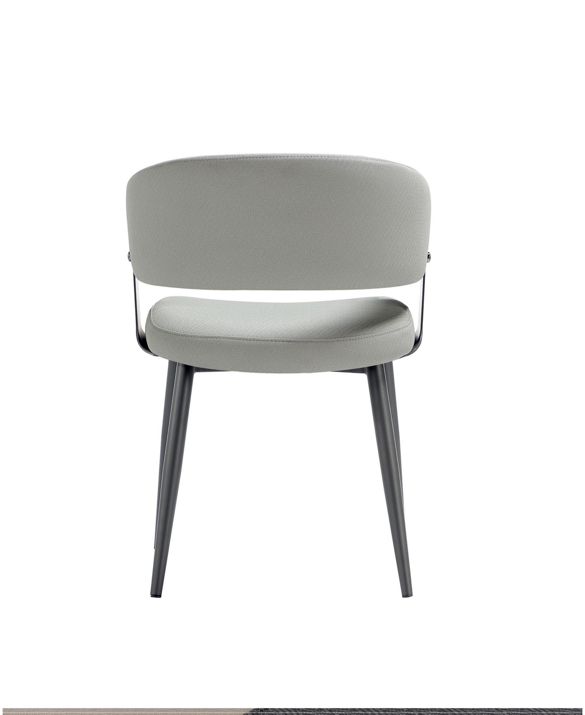 Manhattan Comfort Luce Textured 22.9" Leatherette Upholstered Dining Chair In Gray