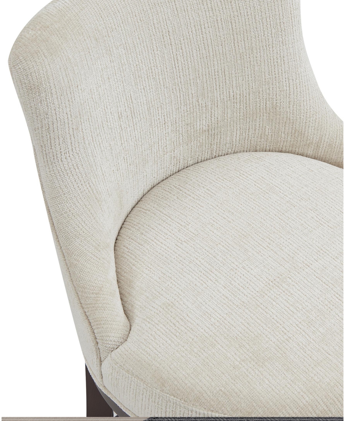 Manhattan Comfort Lucia 40.2" Chenille Upholstered Barstool In Brown