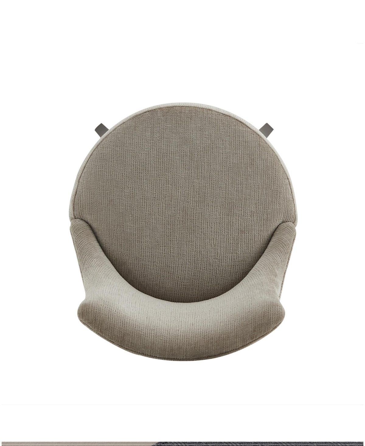 Manhattan Comfort Lucia 40.2" Chenille Upholstered Barstool In Gray