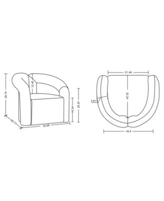 Darian Modern 28.74" Boucle Upholstered Accent Chair