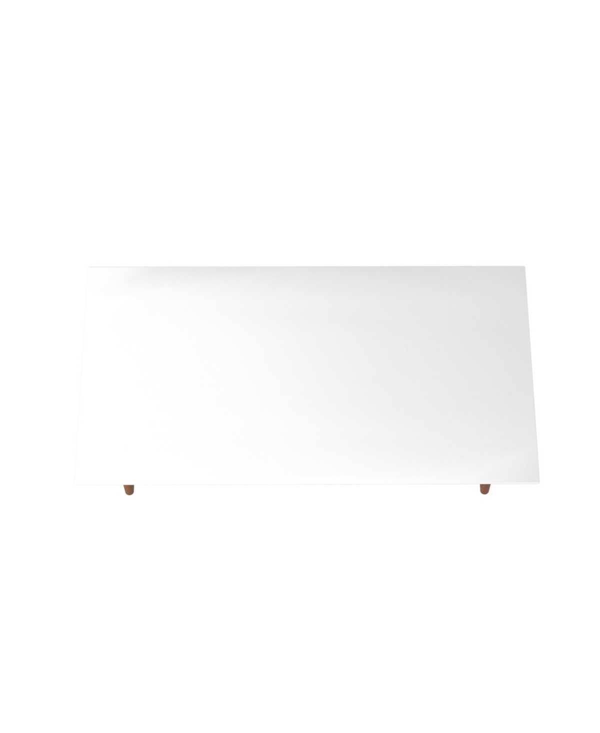 Manhattan Comfort Utopia Low Rectangle End Table In White