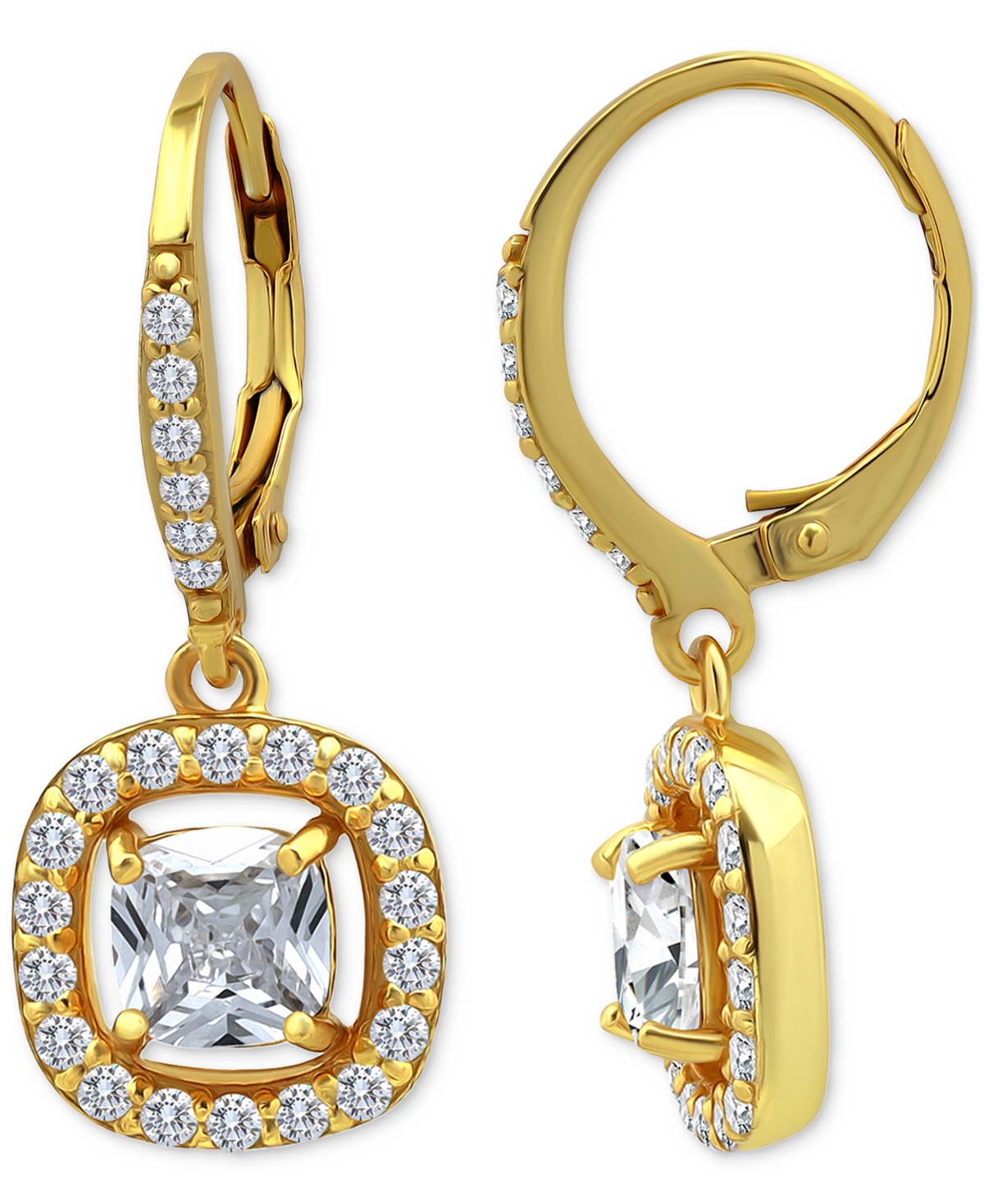 Giani Bernini Drop Earrings (2-1/2 Ct. T.w.) In 18k Gold Plated Sterling Silver, Macy's Exclusive In Gold
