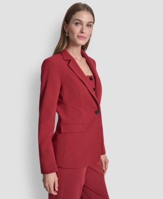 Petite One-Button Long Sleeve Jacket