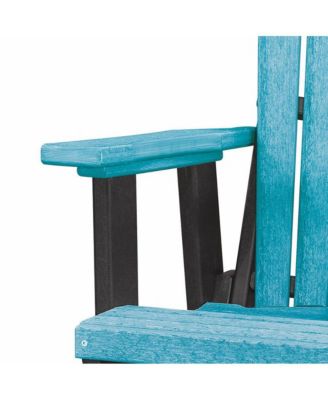 Double Glider with Center Table in Aruba Blue and Black