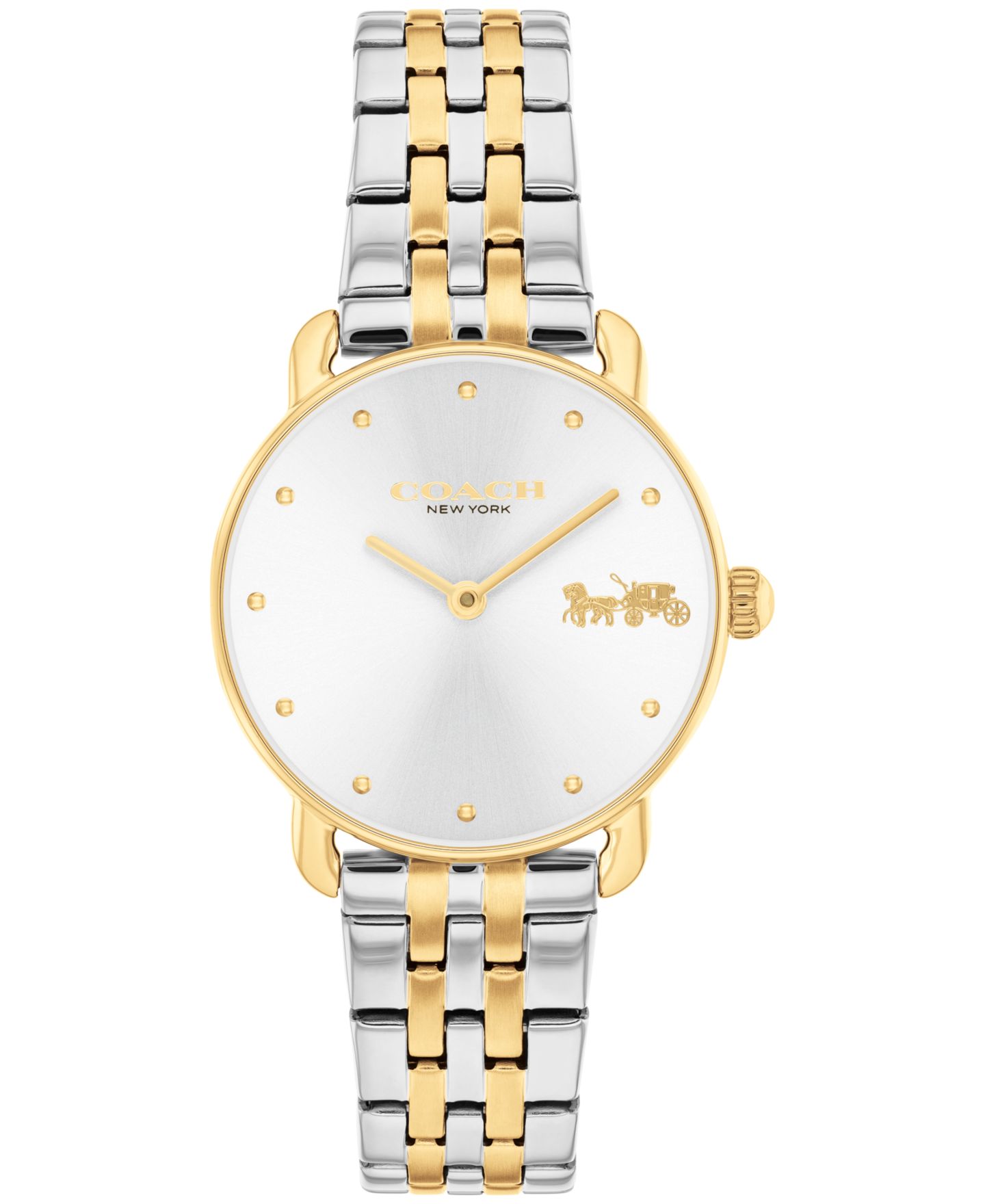 Женские часы COACH Elliot Two Tone Stainless Steel Bracelet Watch, 28mm — фото 1