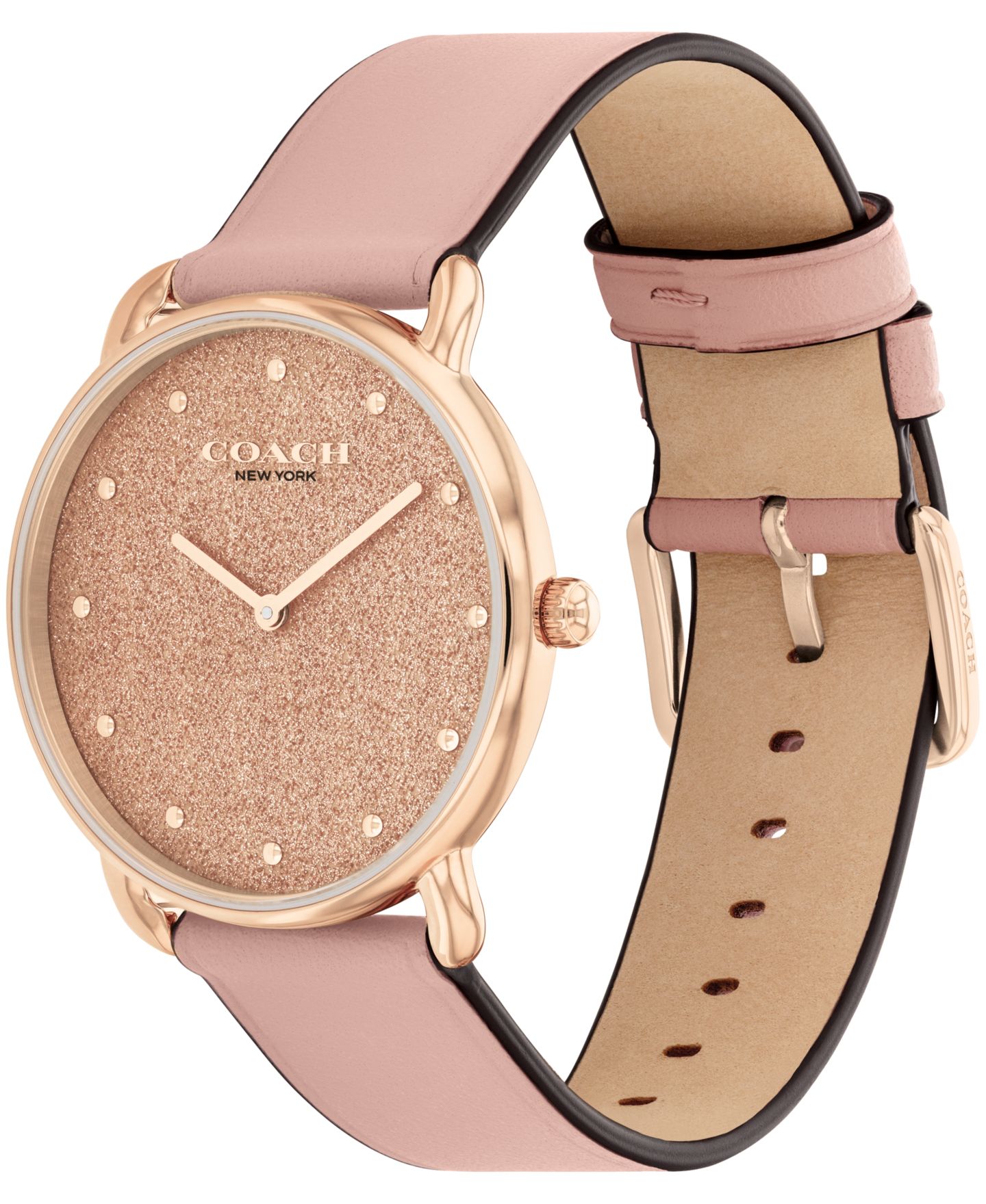 Женские часы Coach Elliot Blossom Leather Strap Watch, 36mm — фото 3