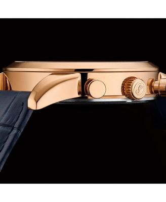 Rialto 3975L Men s Chronograph Watch – Quartz Movement, 44mm Stainless Steel Case, Leather Strap