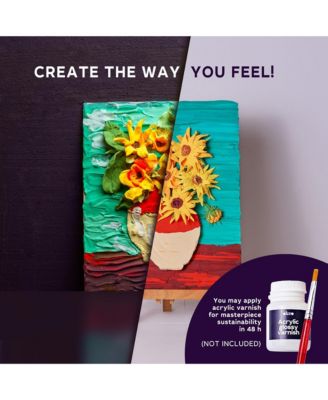 OKTO Air-Dry Clay 3D Painting Kit – Sunflowers (11.8 x 15.7 in)