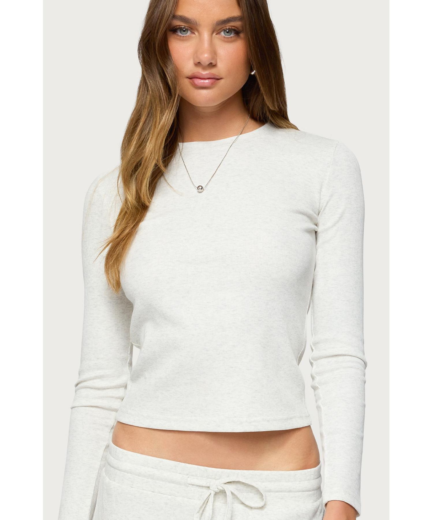 Women's Cicilia Long Sleeve Ribbed T Shirt