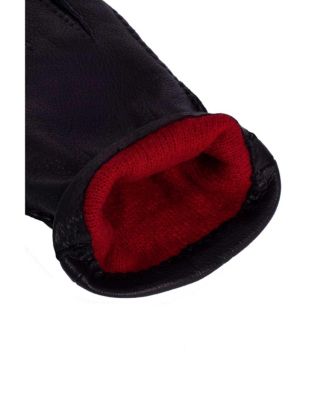 Men`s Premium Deer Skin Touchscreen Gloves "CHARLES Touch" Wool Lining