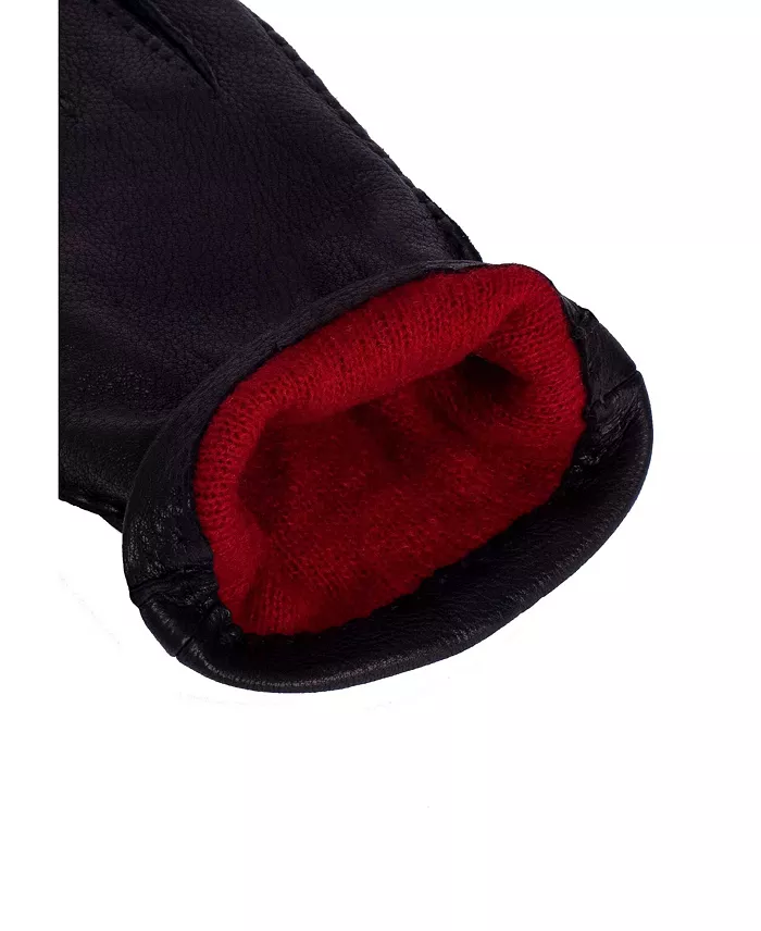 Men`s Premium Deer Skin Touchscreen Gloves "CHARLES Touch" Wool Lining - thumbnail 3