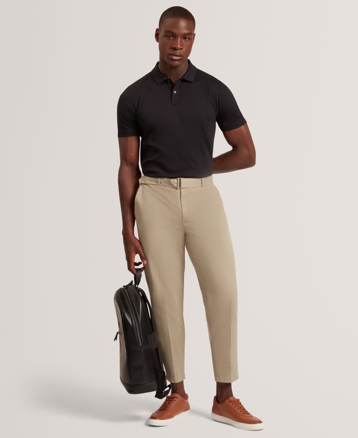 Ted Baker Connall Cotton Polo In Black