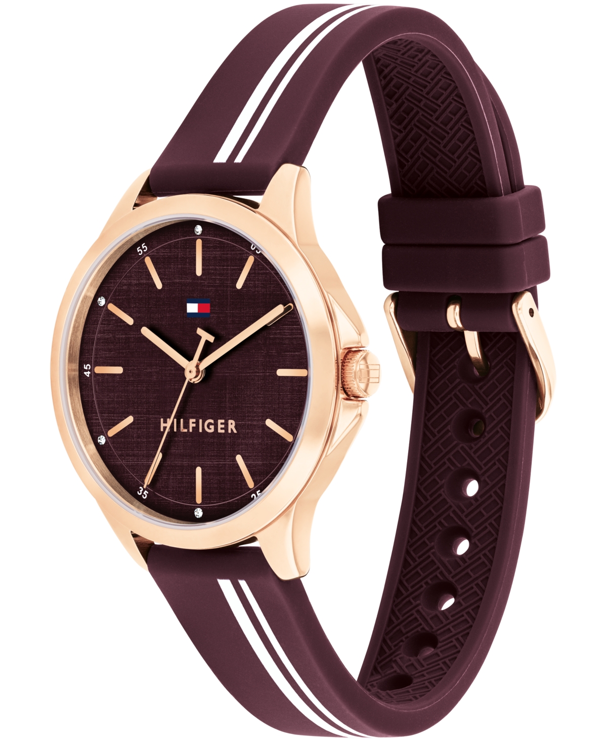 Tommy Hilfiger Women's Quartz Cherry Silicone Strap Watch, 34mm