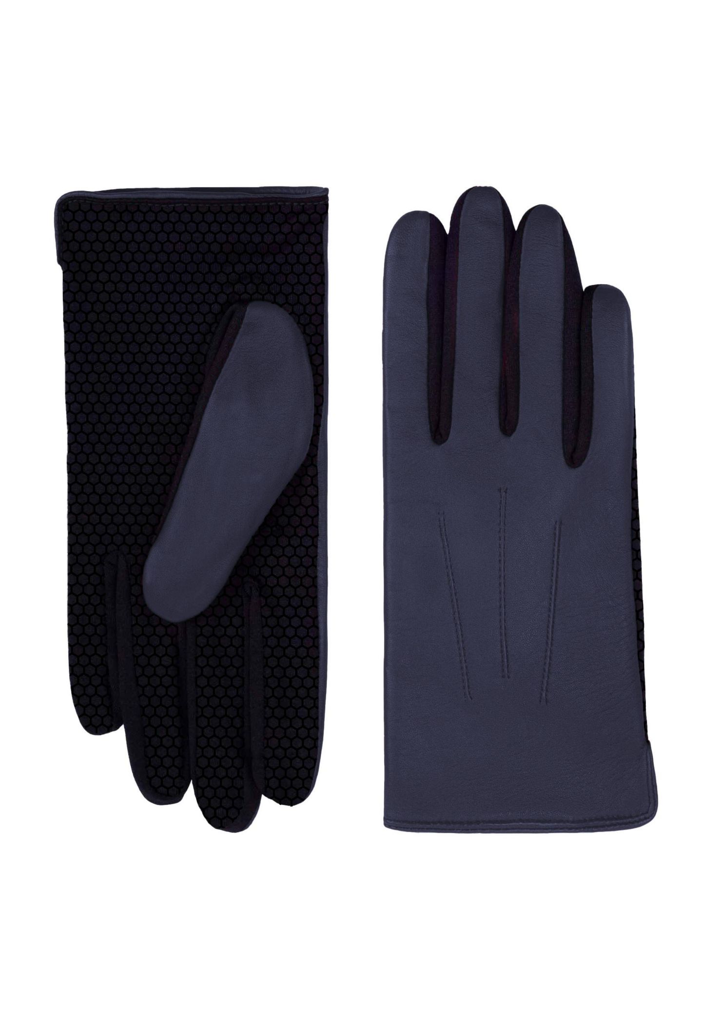 Женские перчатки KESSLER Style Mia Grip gloves made from premium lambskin and spandex with touch function, цвет: Тёмный синий — фото 2