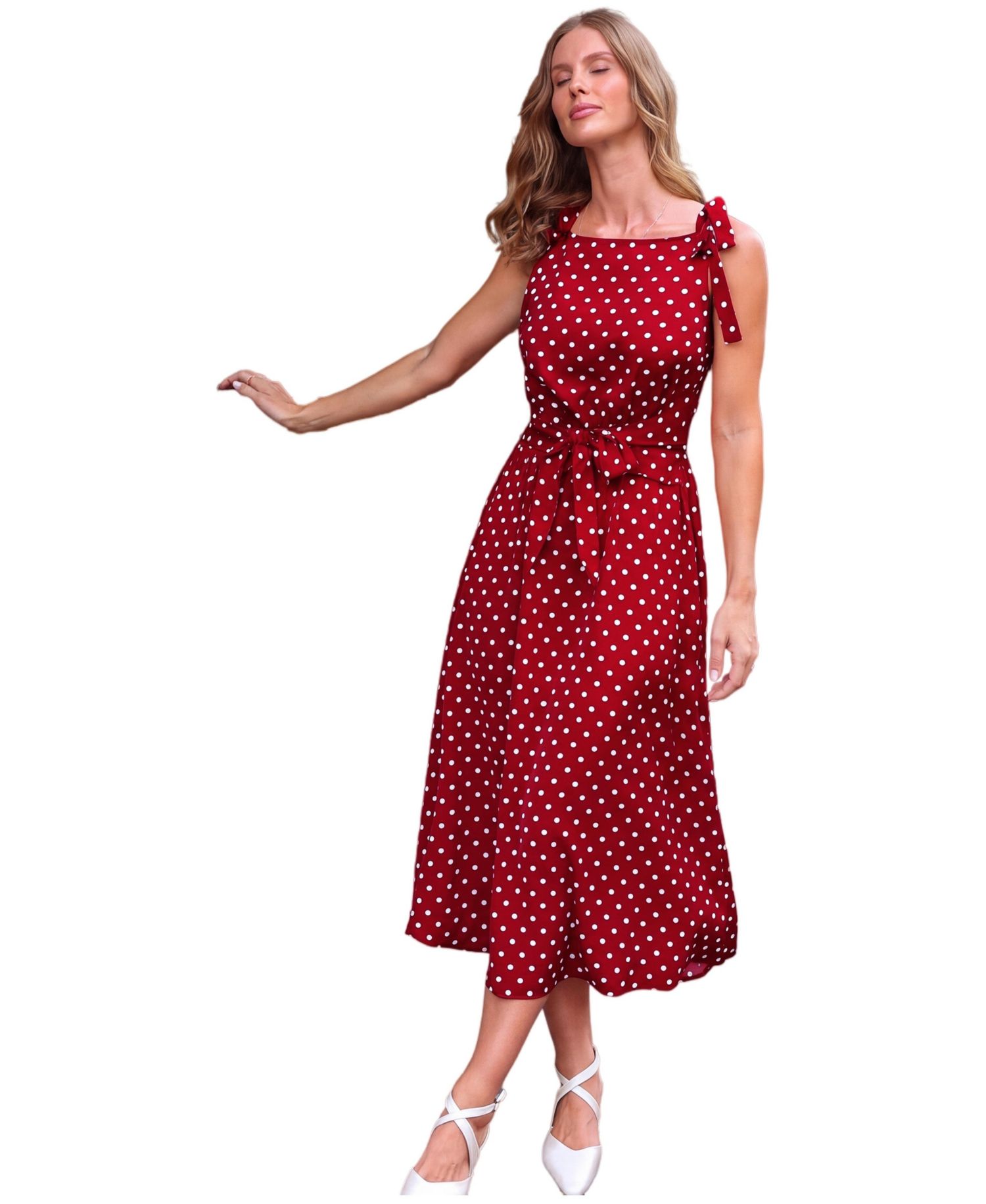 Women's Forever Classic Polka Dot Maxi Beach Dress