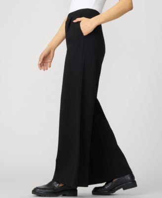 Women's Pleated Wide Leg Stretch Trouser