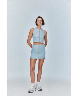 Women's Marvel Denim Mini Skirt - Light Wash