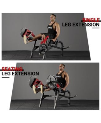 Leg Extension and Curl Machine, Single Leg Extension, Lying Leg Curl, Standing Leg Curl, Adjustable Leg Exercise Bench with Plate Loaded, Leg Machine Home Gym