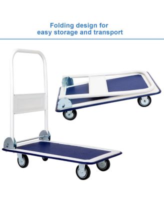 330lbs Platform Cart Dolly Foldable Push Hand Iron