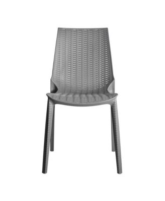 Kent Outdoor White Table With 2 Grey Chairs Dining Set