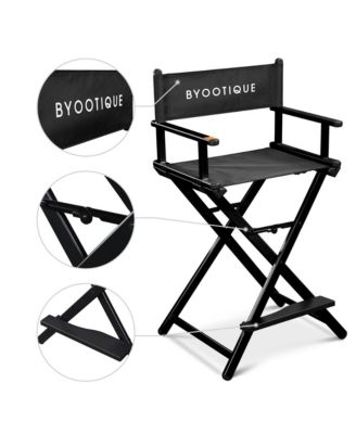 28" Height Tall Director Chair Folding Artist Makeup Foot Rest 2 Pack