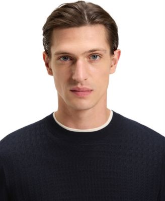 Men's Prince Of Wales Check Silk Sweater
