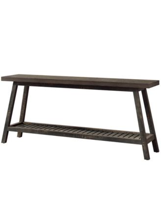 Farmhouse Console Entryway Table: 70.9 Inches Extra Long Console Table for Entryway, 2-Tier Narrow Wood Foyer Sofa Couch Table
