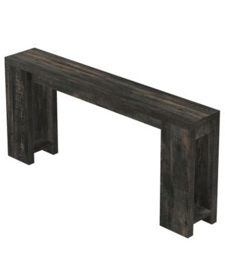 70.9-Inch Long Console Table, Farmhouse Wooden Entryway Sofa Table Behind Couch, Narrow Entry Console