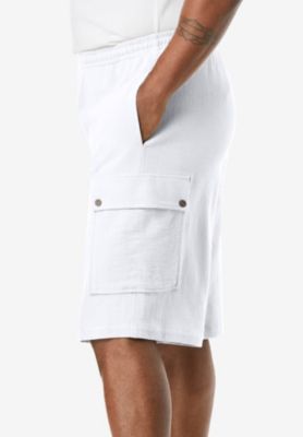 Big & Tall Full Elastic Waist Gauze Cargo Shorts