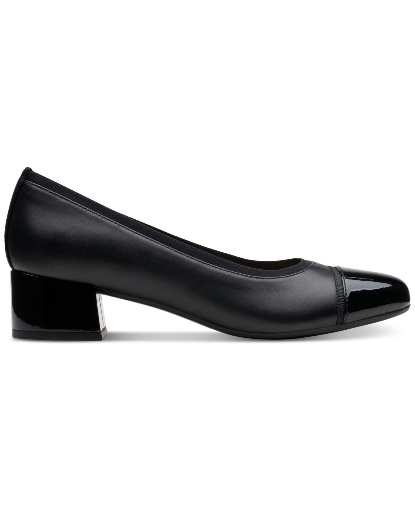 Женские туфли Clarks Collection Marilyn Day Slip On Pumps, цвет: Чёрный кожаный — фото 2