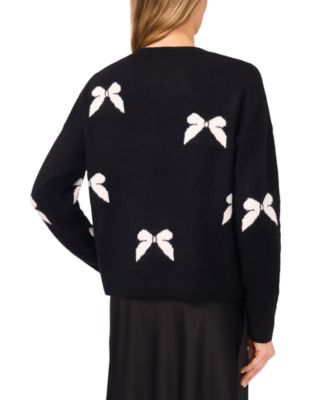 Women's Bow Appliqué Sweater